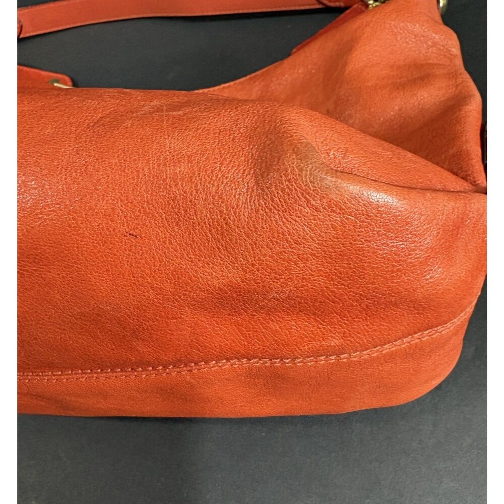Coach Madison Women's High-quality Leather Hobo Shoulder Bag Burnt Orange - Picture 15 of 16